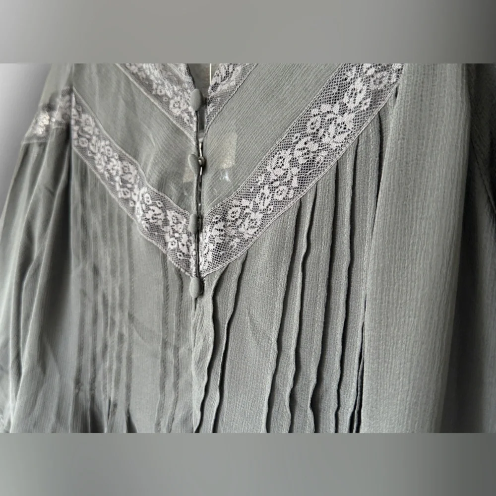 FREE PEOPLE Bali Midnight Rain Top Lacey Boho Women’s Top NWT - Size Large